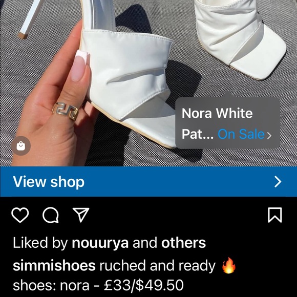 Simmi Shoes Ruched Nude Mule - Picture 4 of 6